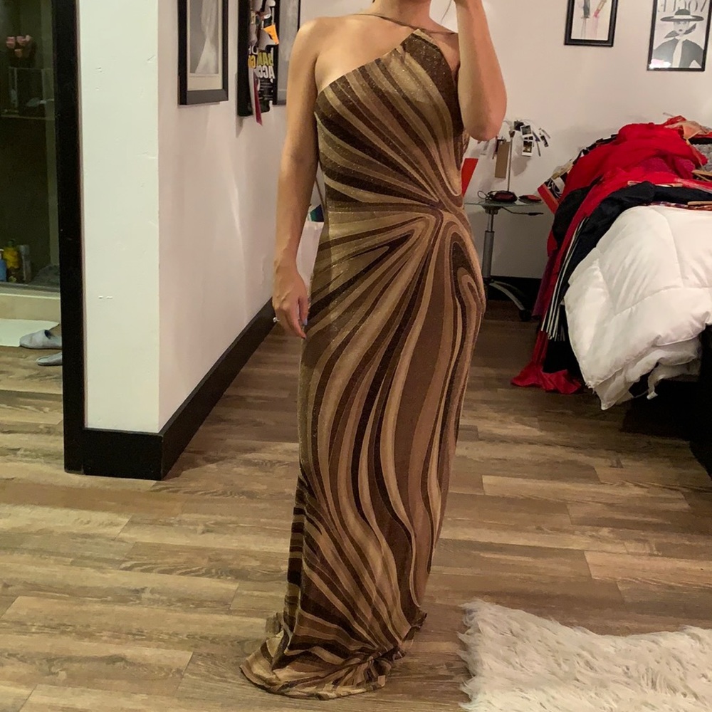 David Meister Backless Dress